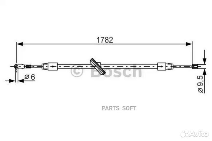 Bosch 1987477902 трос тормозной