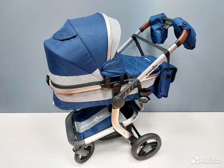 Детская коляска 2в1 трансформер утепленная М-759
