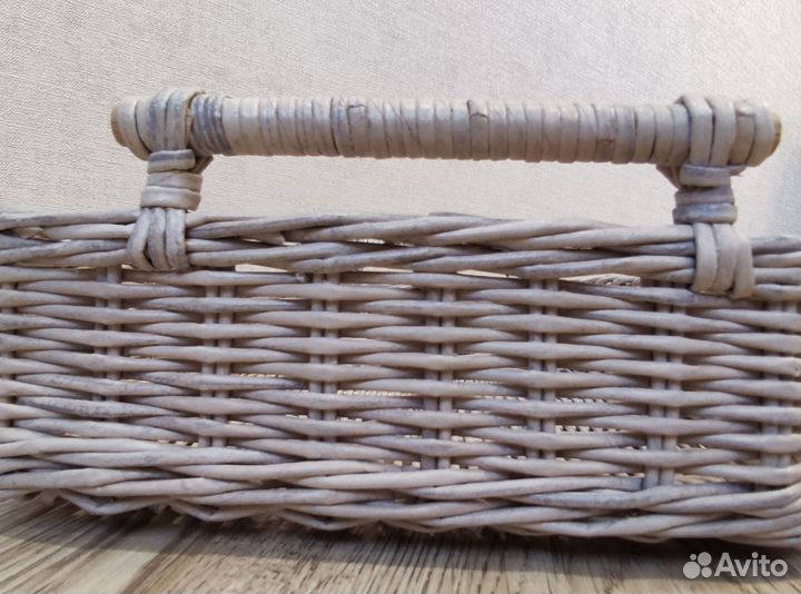 Поднос с ручками плетёный из эколозы