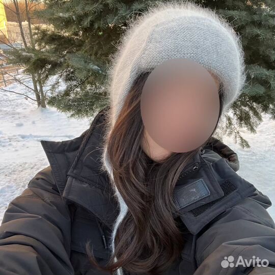 Шапка ушанка из ангоры