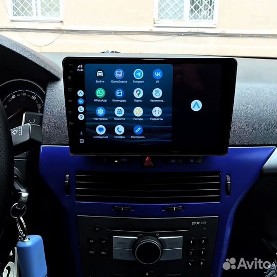 Магнитола Opel Astra H с Android Auto