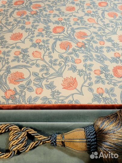 Ткань хлопковая саржа Плетистая роза Моррис