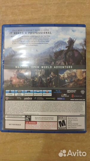 Игра для приставки PS 4 THE witcher 3:wild hunt