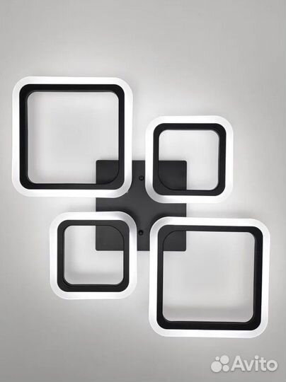 Светодиодная люстра 84w с пультом черная новая