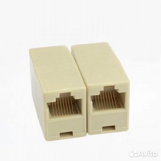 Соединительный адаптер Rj45(мама) -Rj45(мама) cat