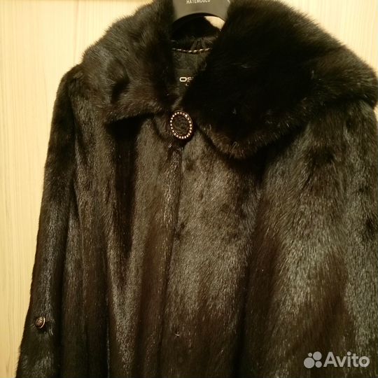 Шуба норковая с капюшоном