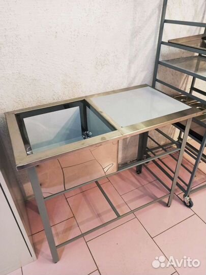 Ванна моечная нержавейка с рабочей поверхностью 10