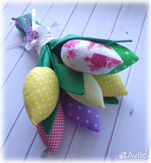 Текстильные тюльпаны Тильда