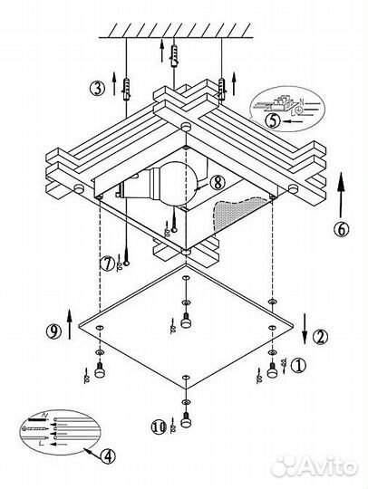 Накладной светильник Globo Edison 48324