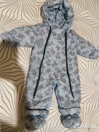 Зимний комбинезон для мальчика размер 74-80