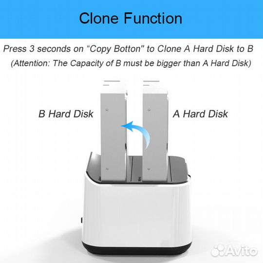 Док-станция для жестких дисков Blueendless