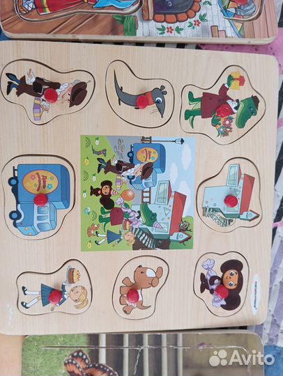 Деревянные пазлы, сортеры