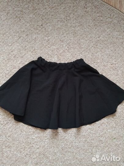 Юбка чёрная школьная 128-134