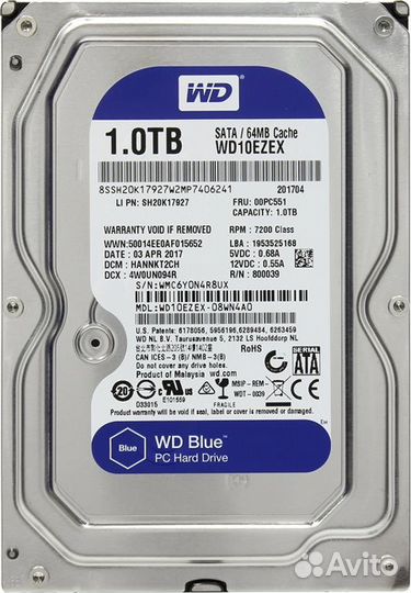 1 тб Жесткий диск WD Blue, SSD 120 и 240 Гб