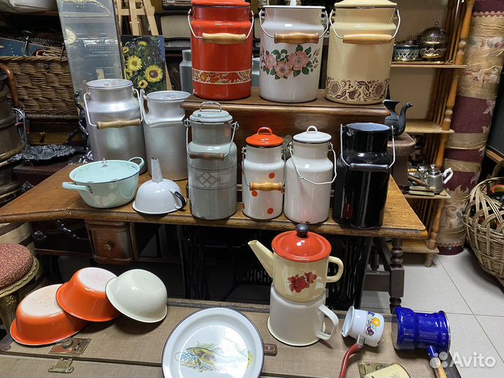 Винтажная эмалированная утварь
