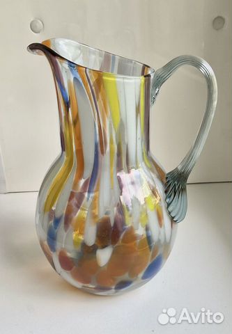 Кувшин из цветного стекла СССР