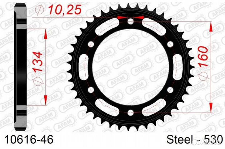 Звездочка цепи (ведомая) 10616-46 Afam
