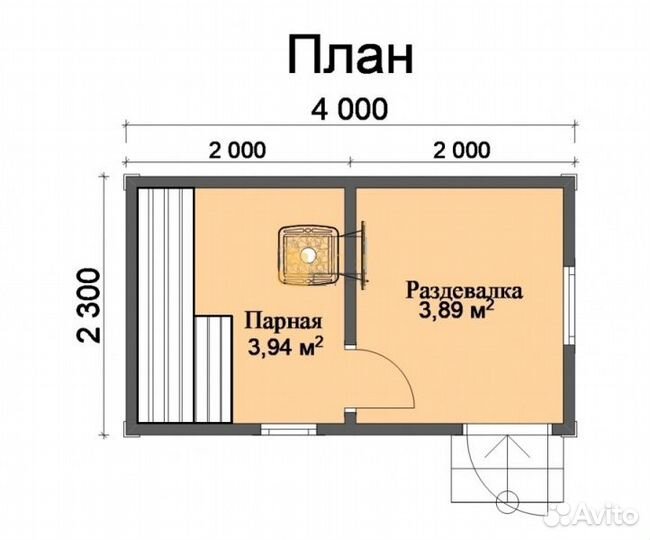 Баня каркасная