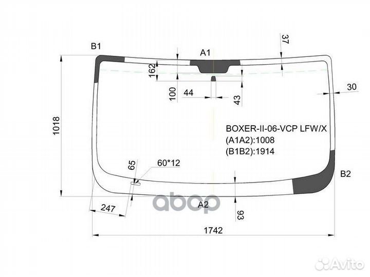Стекло лобовое peugeot boxer II/fiat ducato II