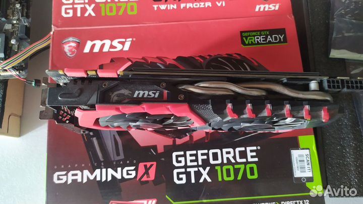 Видеокарта MSI GeForce GTX 1070 gaming X 8192MB