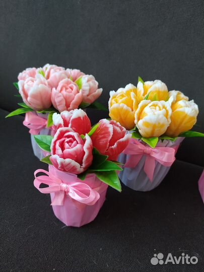 Букет тюльпанов. Мыло ручной работы