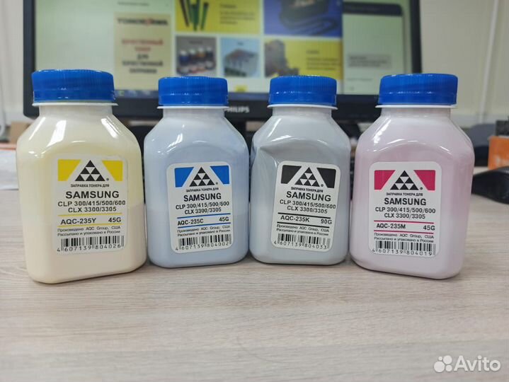 Цветной тонер для заправки картриджей Samsung