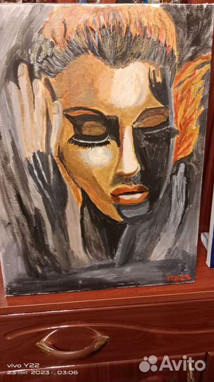 Картина маслом Золото на черном