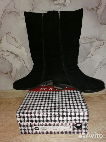 Зимние женские сапоги 38 натуральная кожа/замша