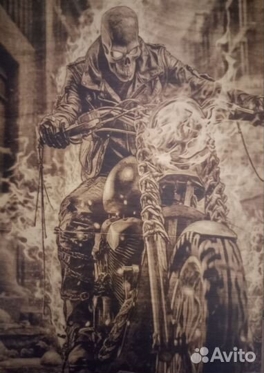 Выжигание портретов, картин на дереве 