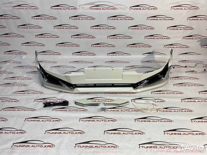 Губа передняя Toyota Land cruiser prado 120 стиль