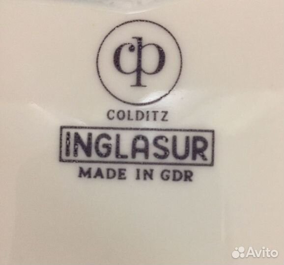 Блюдо овальное и круглое гдр