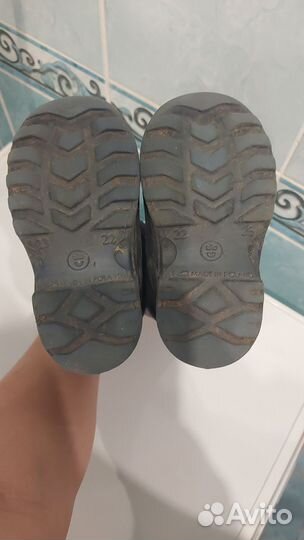 Сапоги резиновые зимние детские Lemigo, р. 22-23