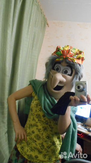 Бабка Ежка. Голова. Ростовая кукла