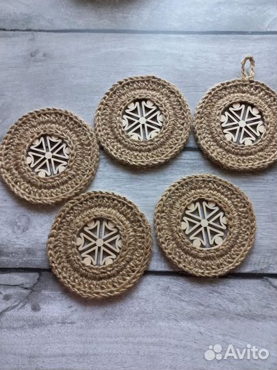 Подставки под горячее из джута