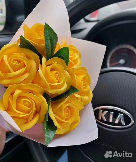 Букет из мыльных роз