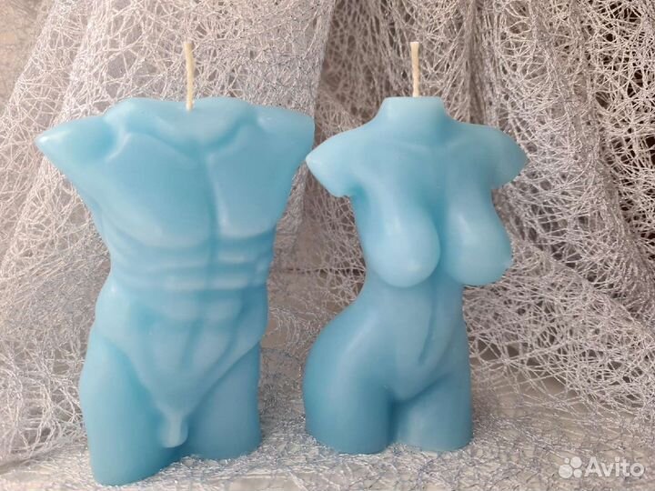 Свеча в форме тела: мужское и женское