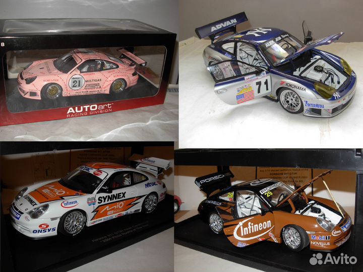 1/18 модели Porsche 911 917 и другие разные металл