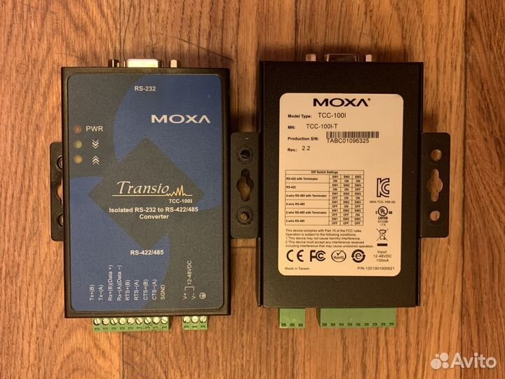 Преобразователь/конвертор интерфэйса moxa TCC-100l