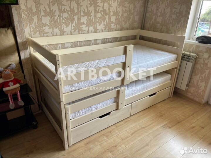 Детская кровать софа двухъярусная