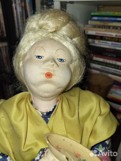 Винтажная кукла баба на самовар СССР