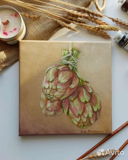 Картина маслом Артишок. Интерьерная картина