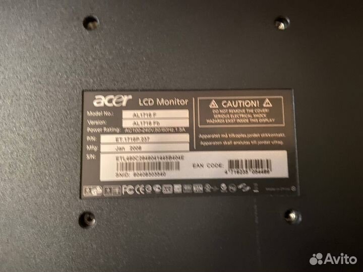 Монитор Acer Al1716F