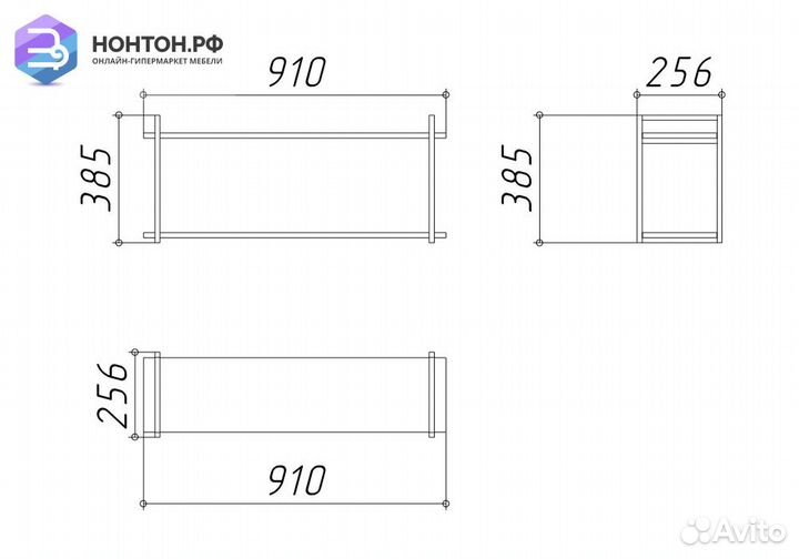 Полка Лофт дуб крафт белый