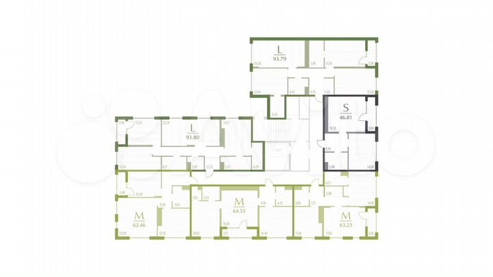 1-к. квартира, 46,8 м², 3/6 эт.