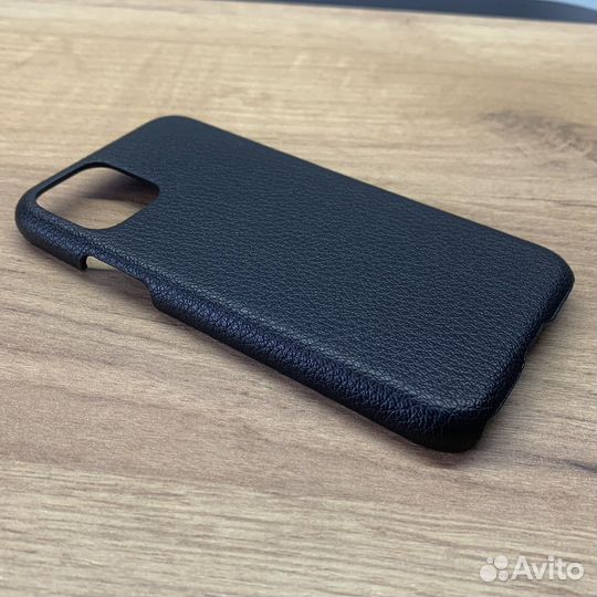 Чехол на iPhone 11 pro кожаный чёрный