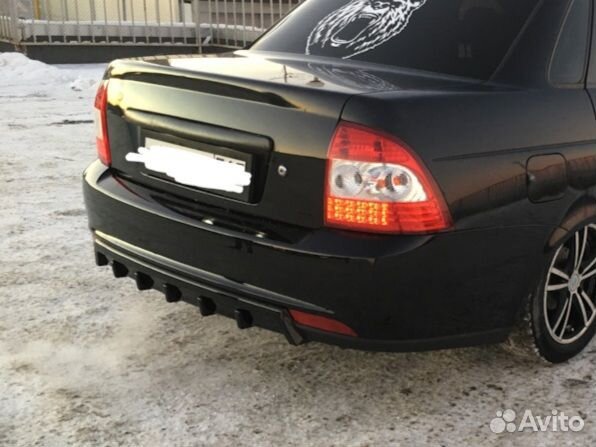 Диффузор на задний бампер priora