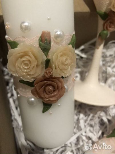 Свадебные бокалы свечи