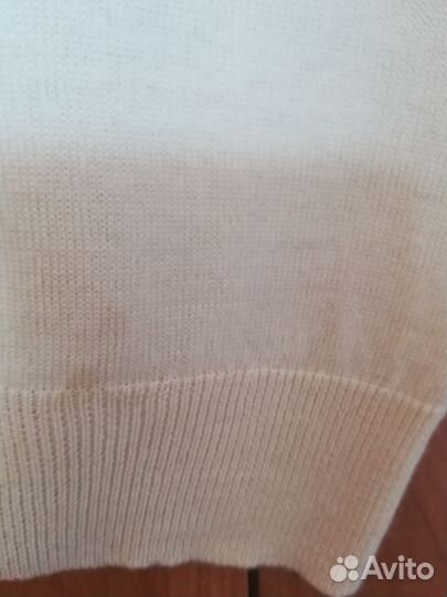 Джемпер uniqlo, молочного цвета, шерсть мериноса