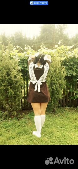 Белый школьный фартук