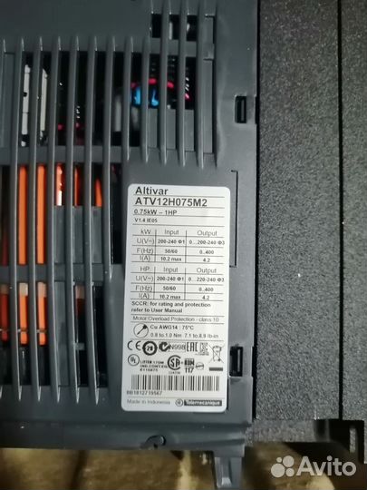 Частотный преобразователь ATV12H075M2 Schneider